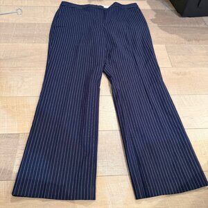 TALBOTS WOMENS BLUE STRIPED DRESS PANTS NEW SIZE 16